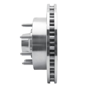 Ford F-250 Super Duty Brake Rotor (1) - Front Right - R1 Concepts - Drilled & Slotted - Silver - `99-`02